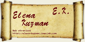 Elena Kuzman vizit kartica